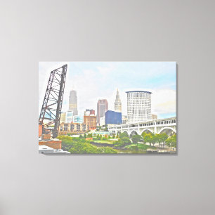 Toile Classic Cleveland River View