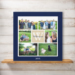 Toile Classic Custom Monogramme Famille Photo Collage<br><div class="desc">Laissez votre famille briller avec ce classique collage photo de famille personnalisé. Il vous suffit de télécharger 6 de vos photos préférées, puis d'ajouter votre monogramme initial, nom de famille et année au carré central qui a un look lin arrière - plan. Changez la couleur générale de l'arrière - plan...</div>