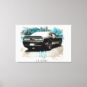 Toile *~* Classic Digital NIR Old Antique Muscle Car