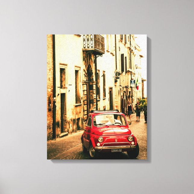 Toile Classic Fiat 500 en Italie Canvas (Recto)