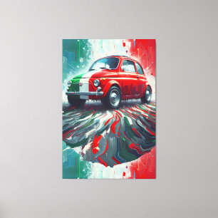 Toile Classic italien coloré Fiat 500