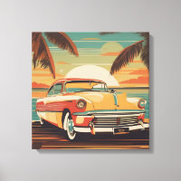 Classic rétro poster de voiture vintage