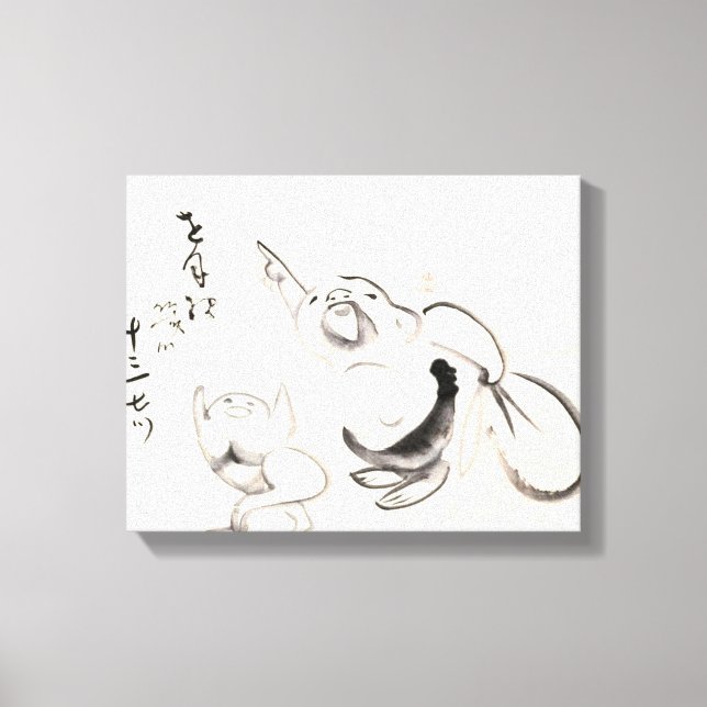 Toile Classics Zen - Gibon Sengai - Pointing Hotei (Recto)