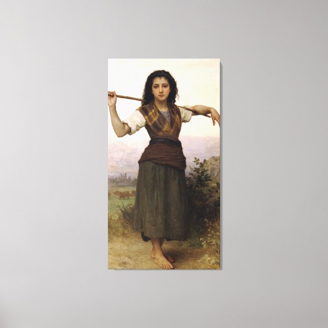 Toile Classique de Bouguereau 1889, Peinture des bergers (Recto)