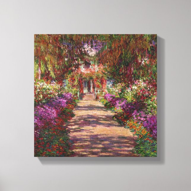 Toile Claude Monet | A Pathway à Monet's Garden (Recto)