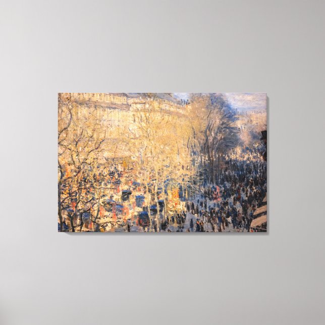Toile Claude Monet - Boulevard des Capucines à Paris (Recto)