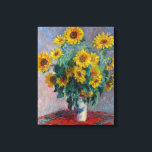 Toile Claude Monet Bouquet de tournesols<br><div class="desc">Un vase de tournesols peint par Claude Monet.</div>