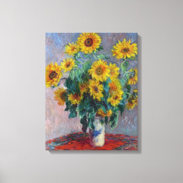 Toile Claude Monet Bouquet de tournesols (Recto)