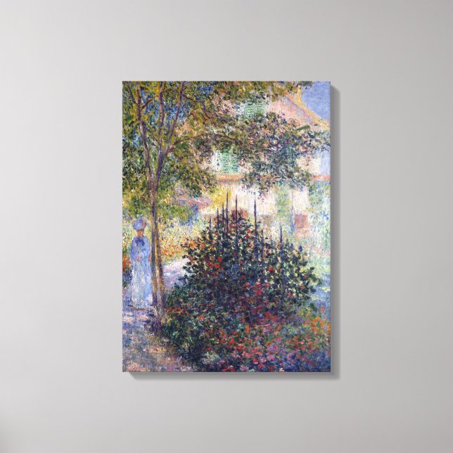 Toile Claude Monet Camille dans le jardin d'Argenteuil (Recto)