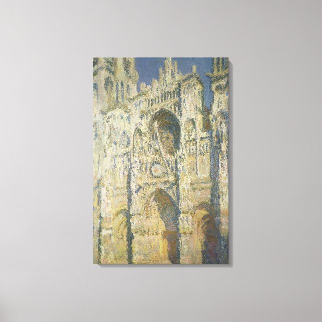 Toile Claude Monet | Cathédrale de Rouen en plein soleil (Recto)
