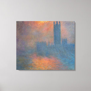 Toile Claude Monet - Chambres du Parlement Londres