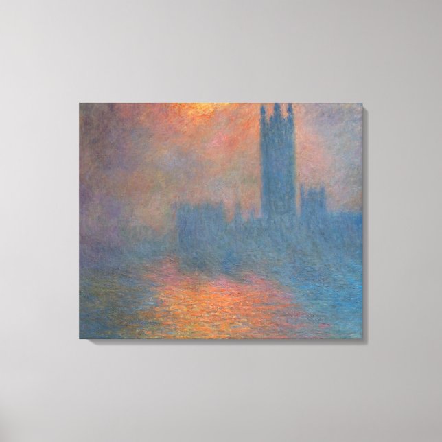Toile Claude Monet - Chambres du Parlement Londres (Recto)
