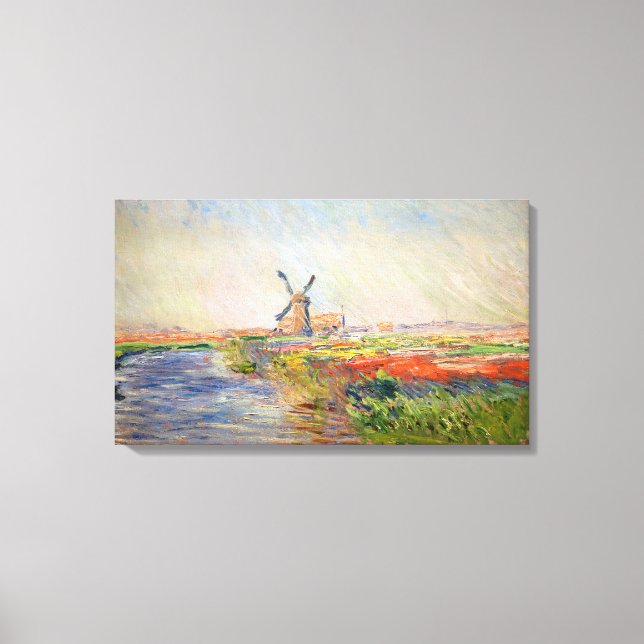Toile Claude Monet - Champ de Tulipes en Hollande (Recto)