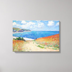 Toile Claude Monet - Chemin dans les champs de blé à Pou