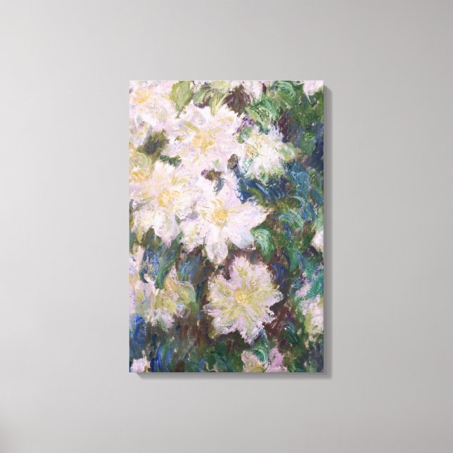 Toile Claude Monet - Clématite Blanche Faux (Recto)