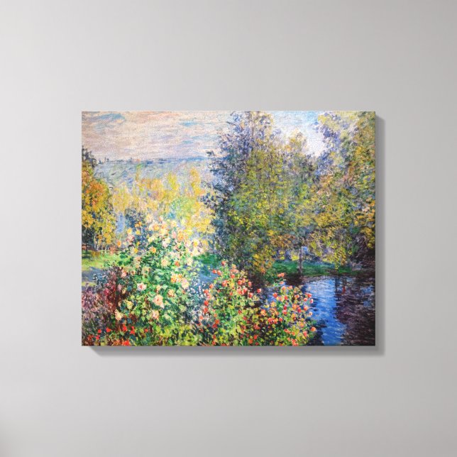 Toile Claude Monet - Coin de jardin à Montgeron (Recto)