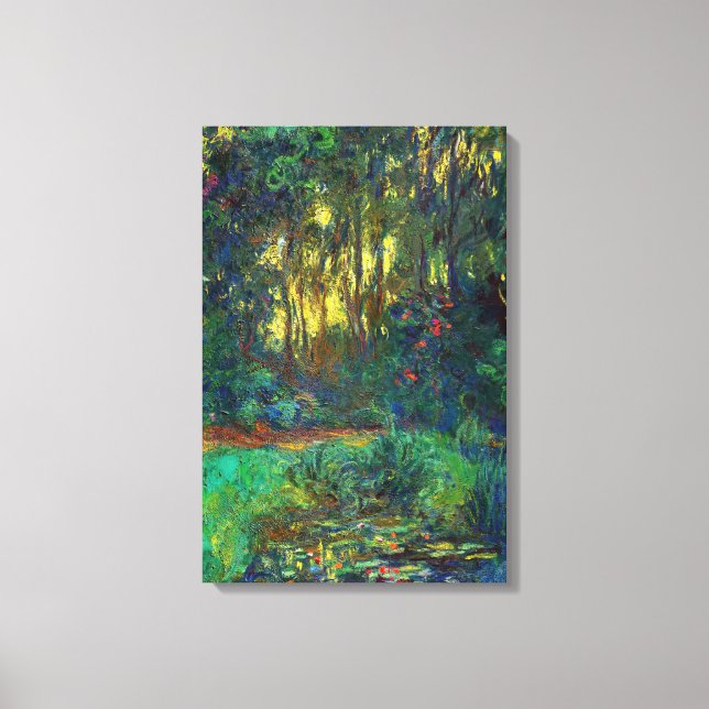 Toile Claude Monet - Coin d'étang avec nénuphars (Recto)