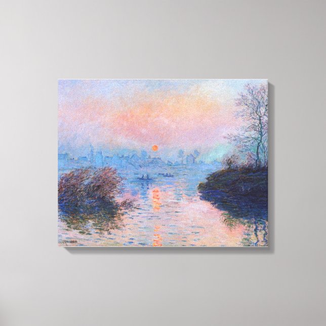Toile Claude Monet - Coucher De Soleil Sur La Seine À La (Recto)
