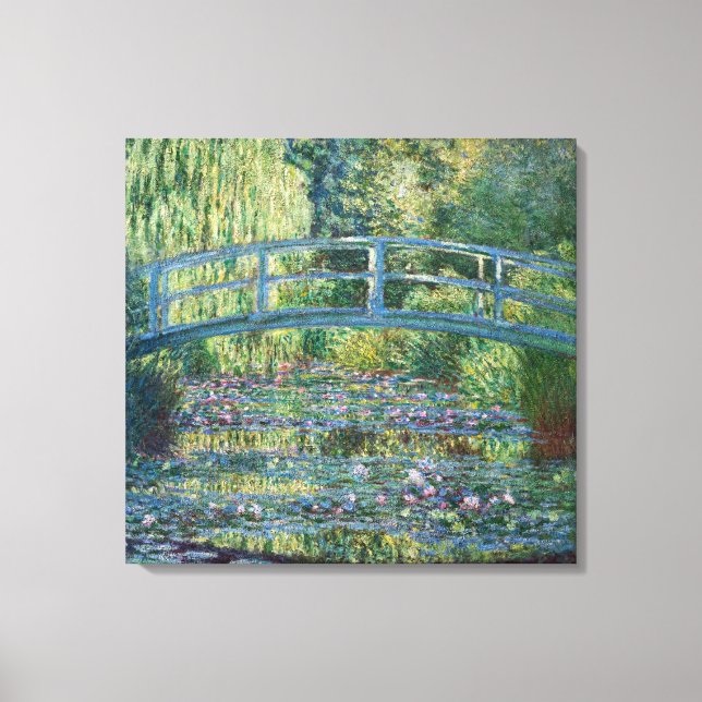 Toile Claude Monet - Eau Lily étang, Harmonie verte (Recto)