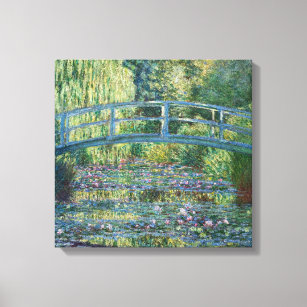 Toile Claude Monet - Eau Lily étang, Harmonie verte