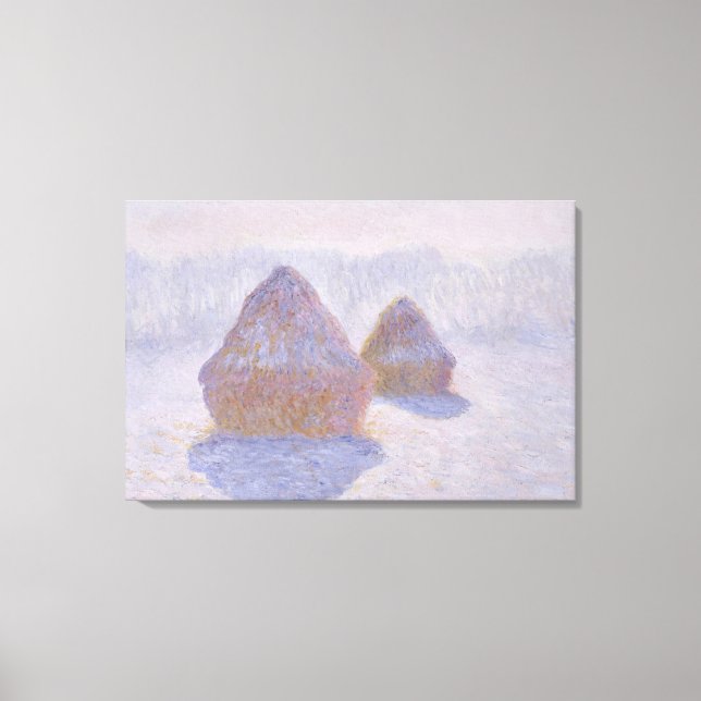 Toile Claude Monet | Effet des piles de Haystacks de nei (Recto)