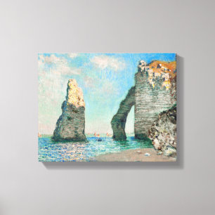 Toile Claude Monet - Falaises Étretat