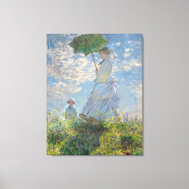 Toile Claude Monet : Femme avec Parasol Madame Monet 187 (Recto)