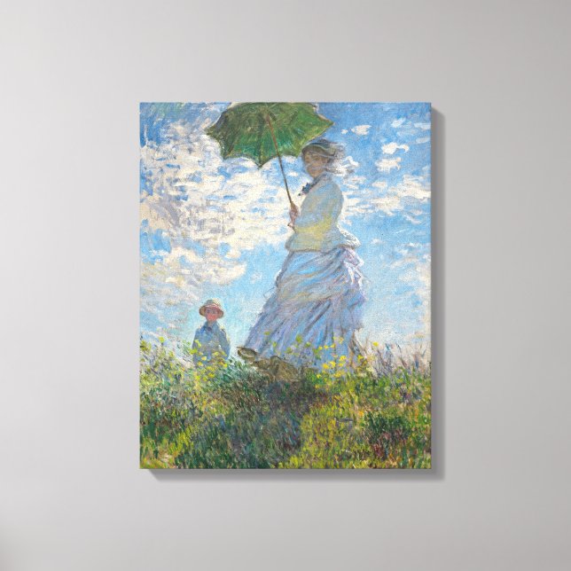 Toile Claude Monet | Femme avec un parasol (Recto)