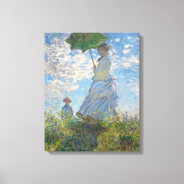 Toile Claude Monet | Femme avec un parasol (Recto)