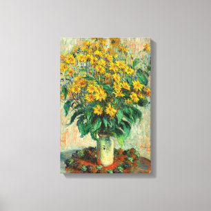 Toile Claude Monet - Fleurs de Topinambour