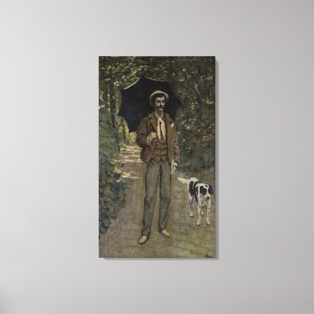 Toile Claude Monet | Homme avec parapluie, c.1868-69 (Recto)
