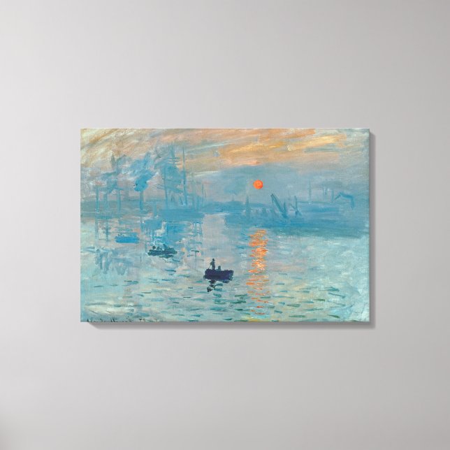 Toile CLAUDE MONET - Impression, lever du soleil 1872 (Recto)