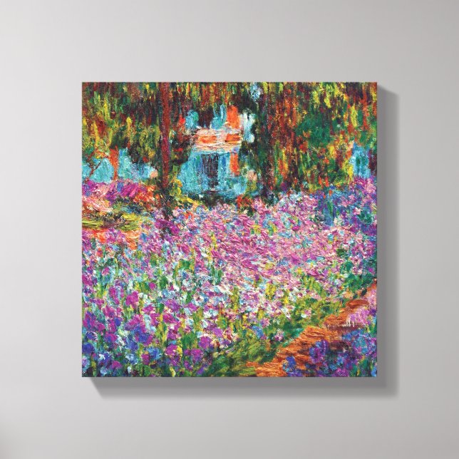 Toile Claude Monet - Iris dans le jardin de Monet Beaux- (Recto)