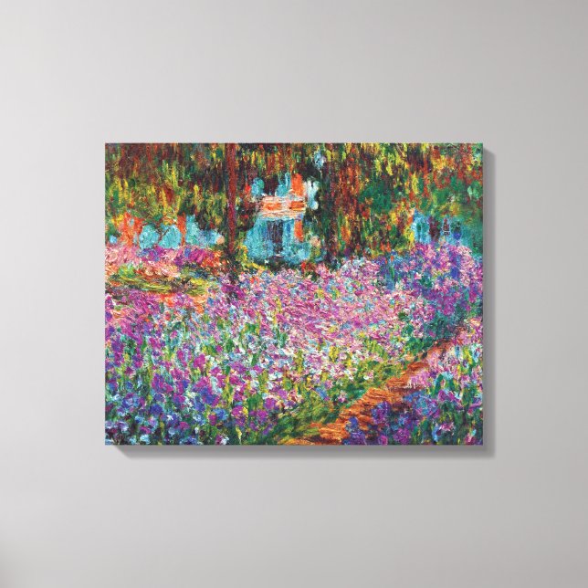 Toile Claude Monet - Iris dans le jardin de Monet Beaux- (Recto)