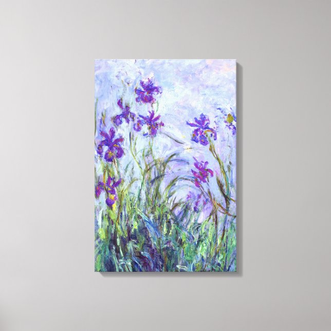 Toile Claude Monet - Iris mauves / Lilac Irises (Recto)