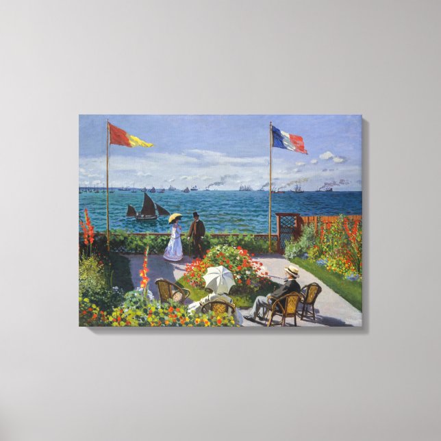 Toile Claude Monet - Jardin à Sainte-Adresse (Recto)