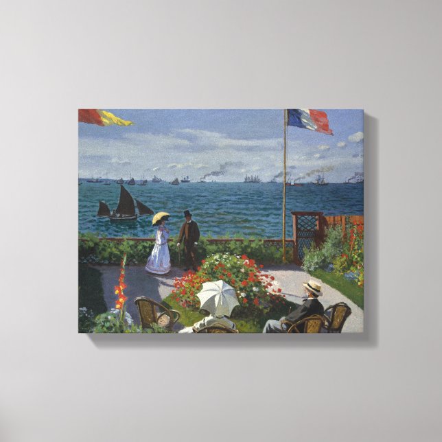 Toile Claude Monet - Jardin de Sainte-Adresse (Recto)