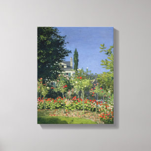 Toile Claude Monet  Jardin fleuri à Sainte-Adresse