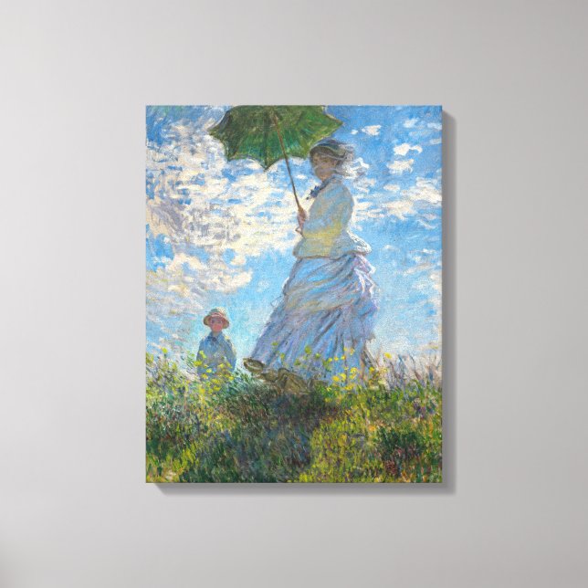 Toile Claude Monet - La Promenade, Femme avec un Parasol (Recto)