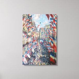 Toile Claude Monet - La Rue Montorgueil - Paris