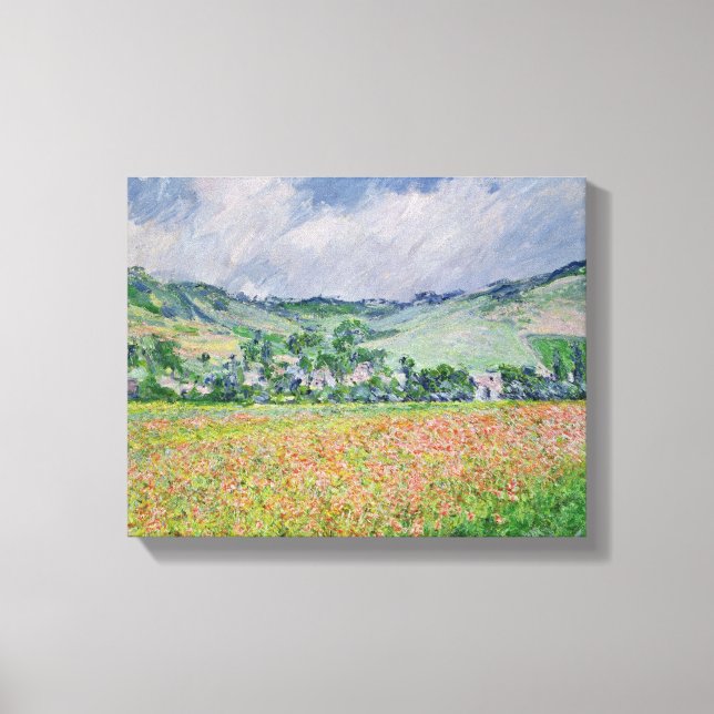 Toile Claude Monet | Le champ de pavot près de Giverny,  (Recto)