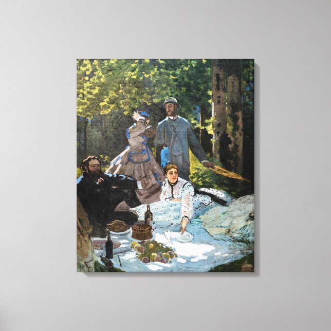 Toile Claude Monet - Le déjeuner sur l'herbe, panneau de (Recto)