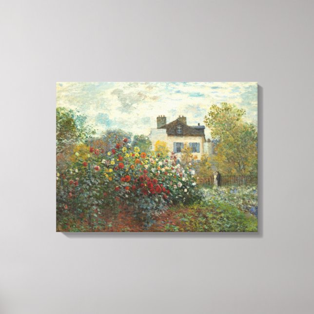 Toile Claude Monet | Le jardin de l'artiste à Argenteuil (Recto)