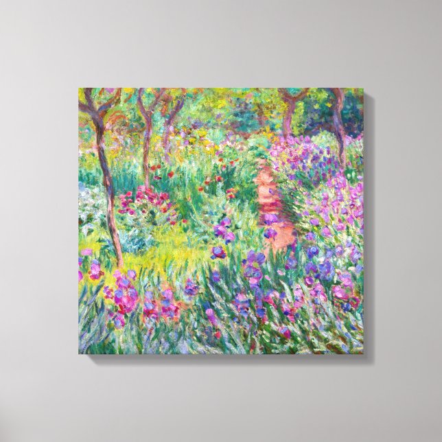 Toile Claude Monet - Le jardin d'Iris à Giverny (Recto)