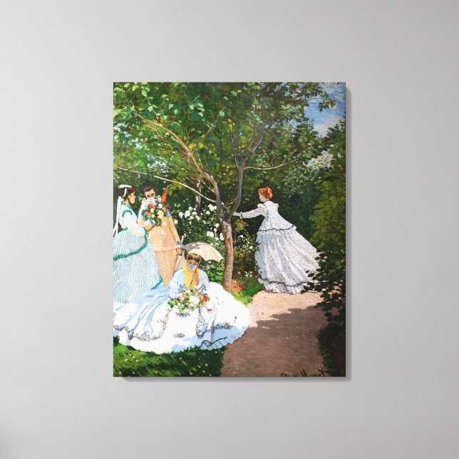 Toile Claude Monet - Les femmes dans le jardin (Recto)