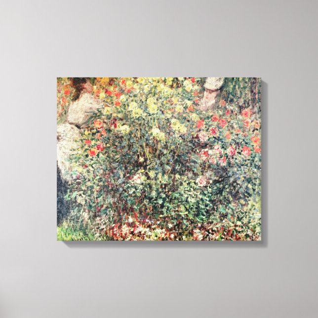 Toile Claude Monet | Les femmes dans les fleurs, 1875 (Recto)