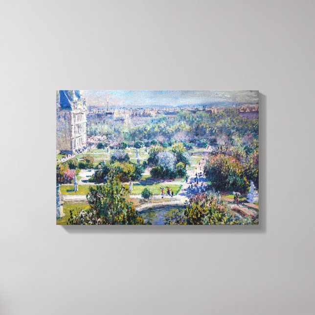 Toile Claude Monet - Les jardins des Tuileries (Recto)