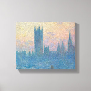 Toile Claude Monet Les maisons du Parlement Coucher de s
