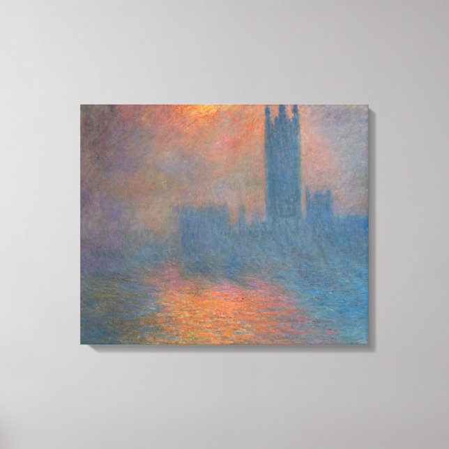 Toile Claude Monet - Les maisons du Parlement Londres (Recto)
