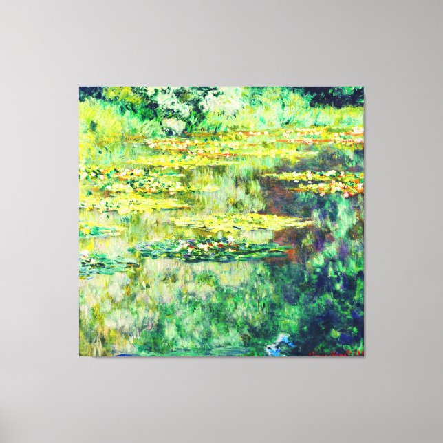 Toile Claude Monet - Lillies d'eau - Bassin des Nymphéas (Recto)